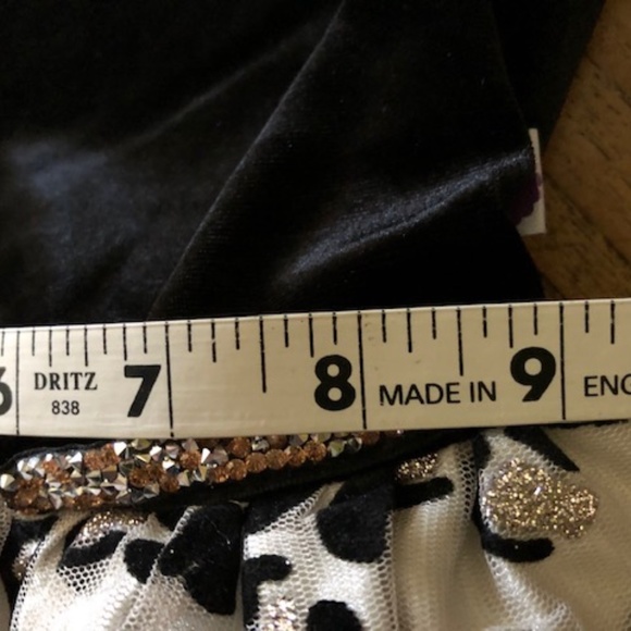 Girl's Dollie & Me Black Velvet Animal Print Dress 5 - Picture 14 of 16